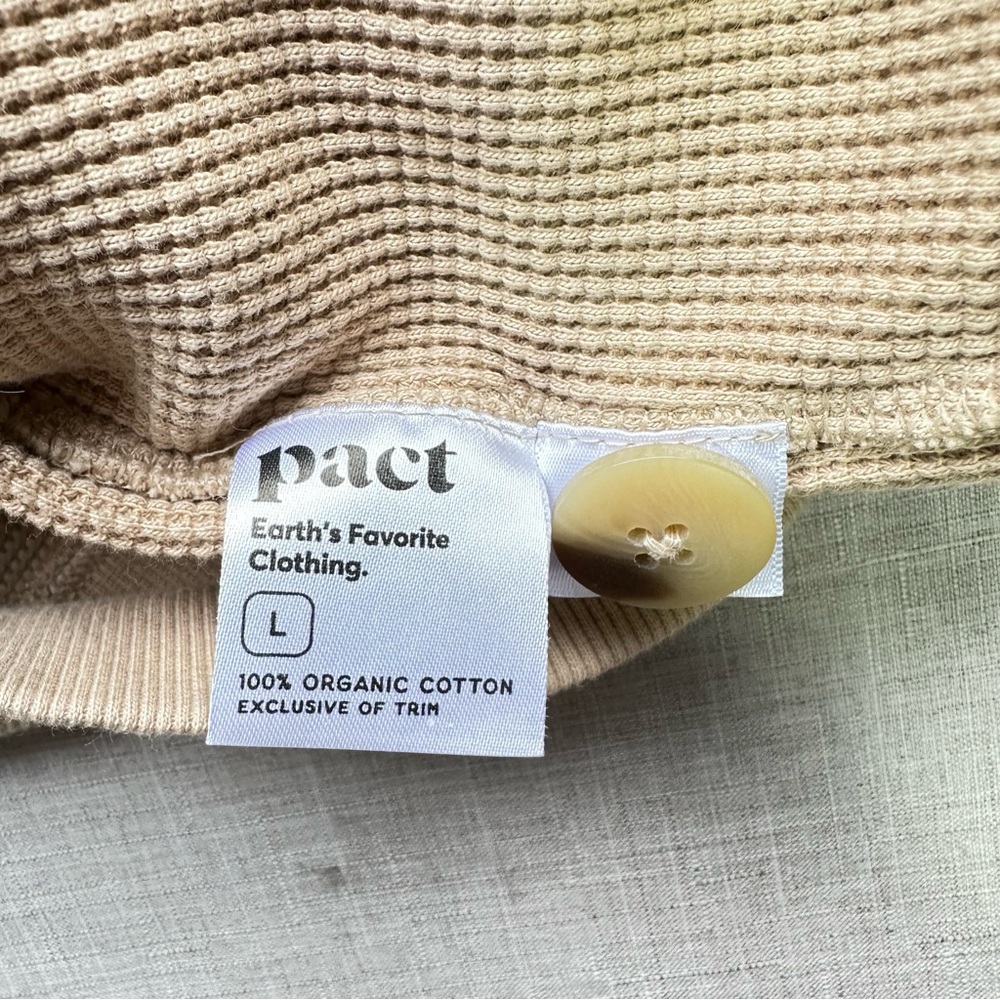 Pact Beige Waffle Knit Sweater - Picture 4 of 6